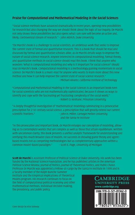 Produktbild: Computational and Mathematical Modeling in the Social Sciences