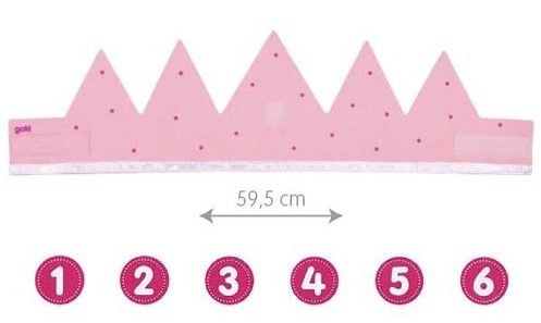 Produktbild: Geburtstagskrone rosa