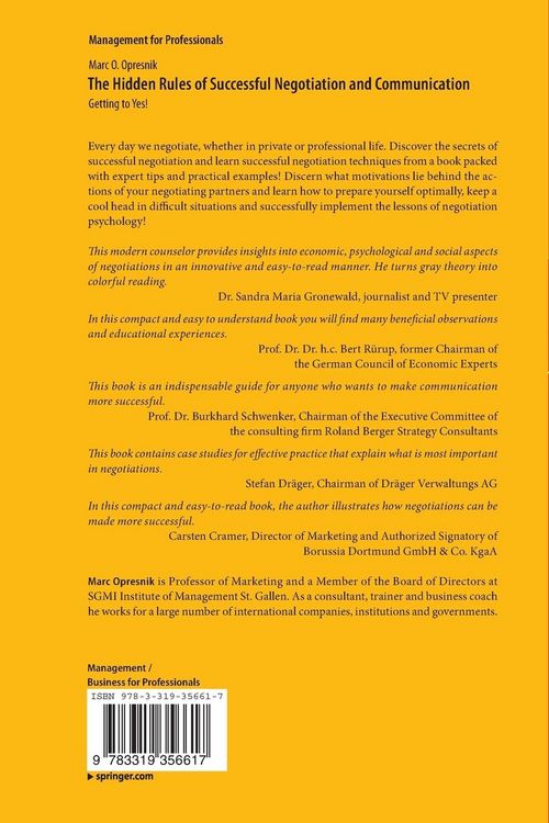 Produktbild: The Hidden Rules of Successful Negotiation and Communication
