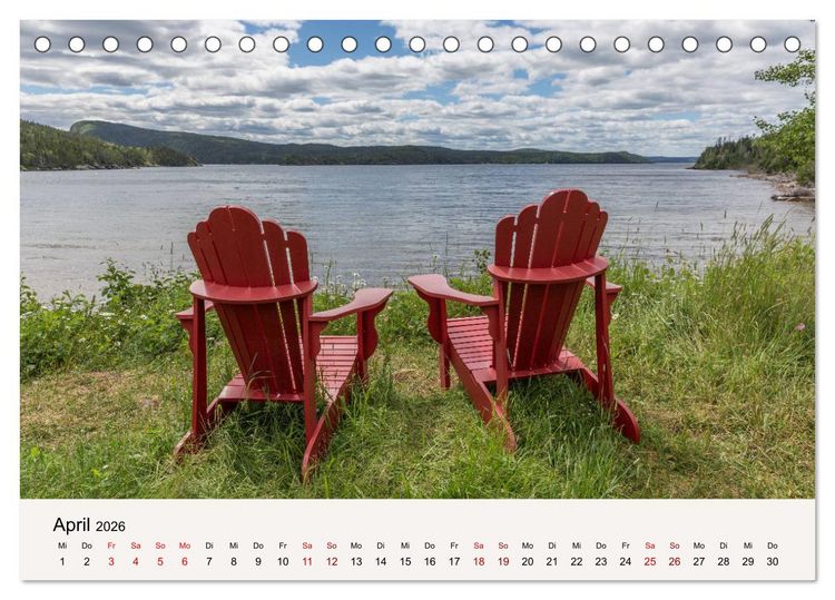 Produktbild: Neufundland Impressionen 2026 (Tischkalender 2026 DIN A5 quer), CALVENDO Monatskalender