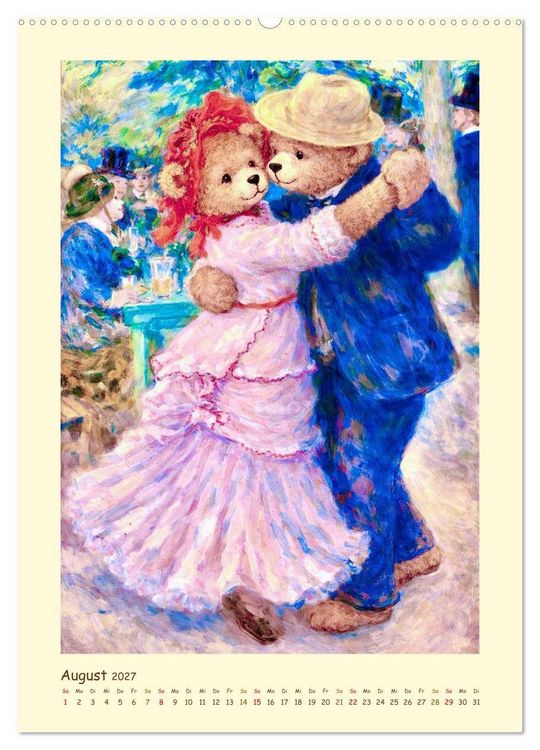 Produktbild: Teddy Kunstgalerie (Wandkalender 2027 DIN A2 hoch), CALVENDO Monatskalender