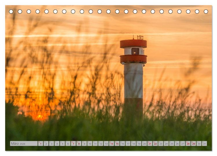 Produktbild: Leuchtt&uuml;rme - W&auml;chter der K&uuml;sten (Tischkalender 2026 DIN A5 quer), CALVENDO Monatskalender