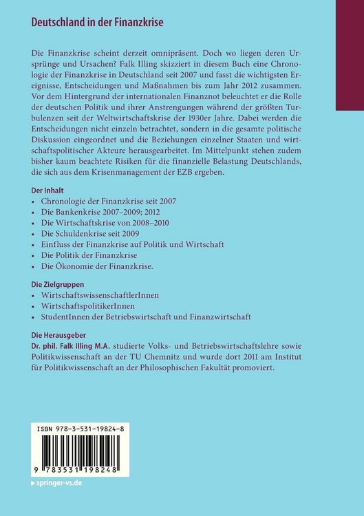 Produktbild: Deutschland in der Finanzkrise
