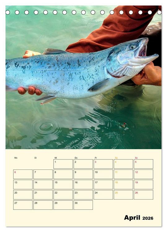 Produktbild: Angeln - extrem faszinierend (Tischkalender 2026 DIN A5 hoch), CALVENDO Monatskalender