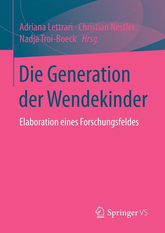 Produktbild: Die Generation der Wendekinder