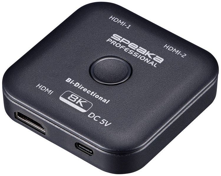 Produktbild: SpeaKa Professional SP-11990132 2 Port HDMI-Switch UHD 8K @ 60 Hz bidirektional verwendbar 7680 x 4320 Pixel