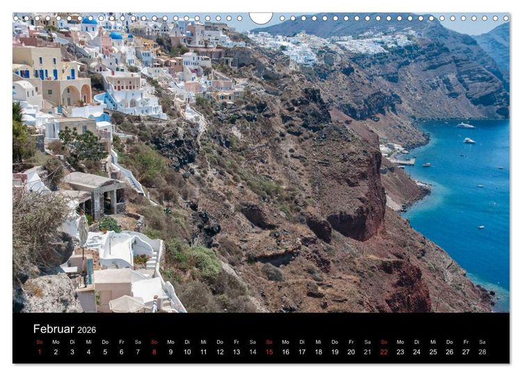 Produktbild: Zauberhaftes Santorin (Wandkalender 2026 DIN A3 quer), CALVENDO Monatskalender