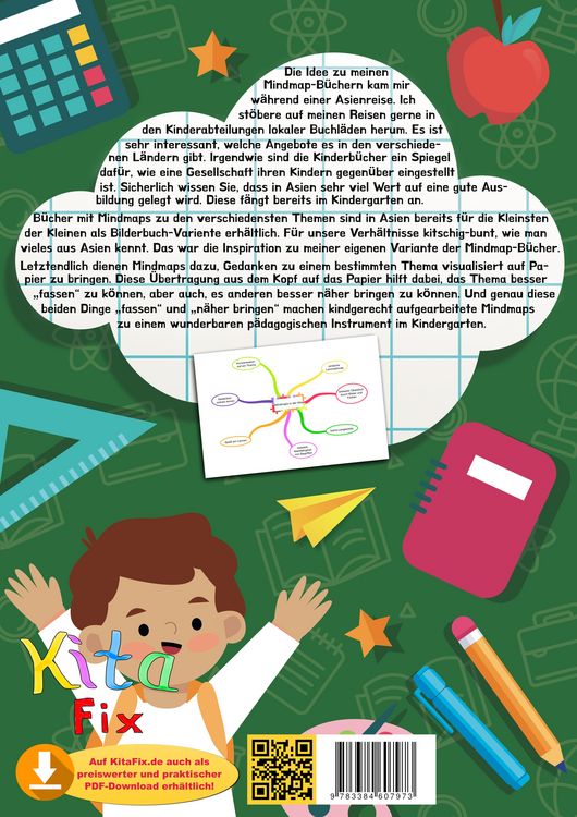 Produktbild: KitaFix-Mindmap Einschulung (Fertig ausgearbeitete Gedankenlandkarten f&uuml;r die Vorschularbeit in Kindergarten und Kita)