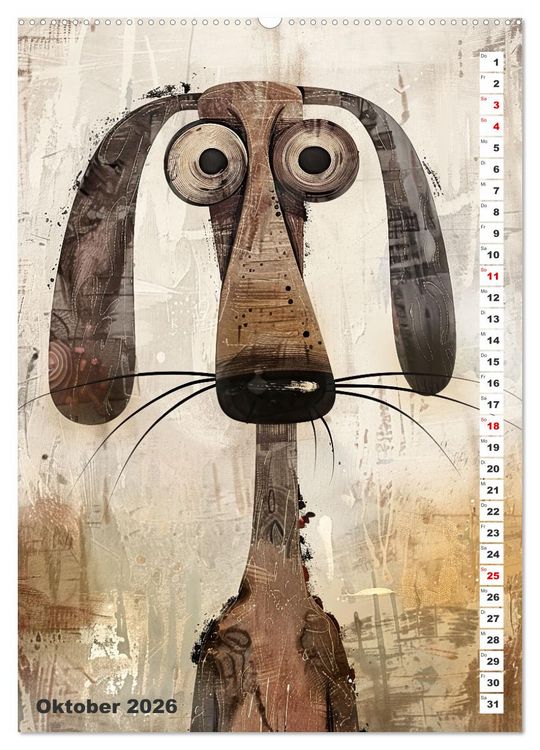 Produktbild: Hund mit Pfiff (Wandkalender 2026 DIN A2 hoch), CALVENDO Monatskalender