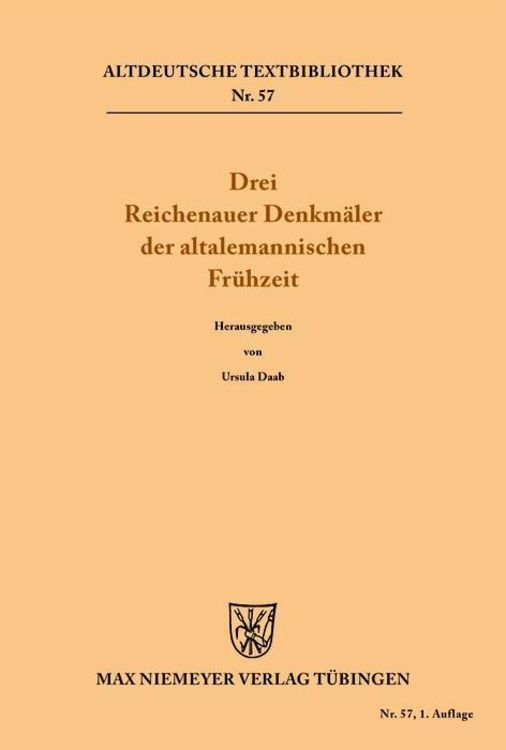 Produktbild: Drei Reichenauer Denkm&auml;ler der altalemannischen Fr&uuml;hzeit