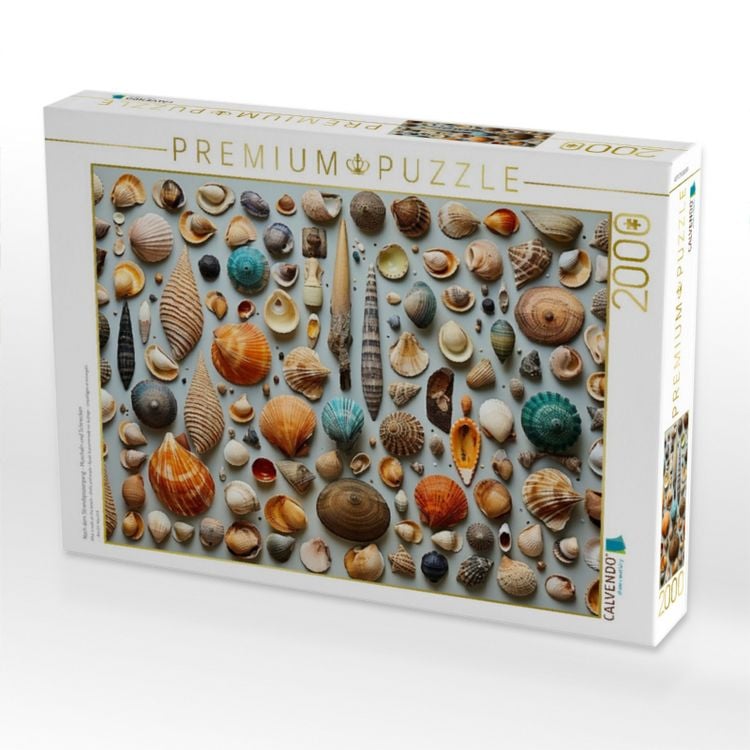Produktbild: CALVENDO Puzzle Nach dem Strandspaziergang - Muscheln und Schnecken | 2000 Teile Lege-Gr&ouml;&szlig;e 90x67cm Foto-Puzzle f&uuml;r gl&uuml;ckliche Stunden