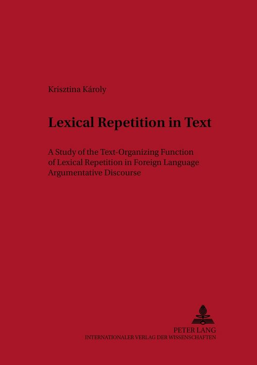 Produktbild: Lexical Repetition in Text