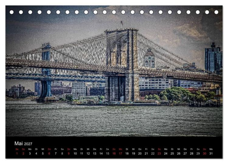 Produktbild: New York feeling (Tischkalender 2027 DIN A5 quer), CALVENDO Monatskalender