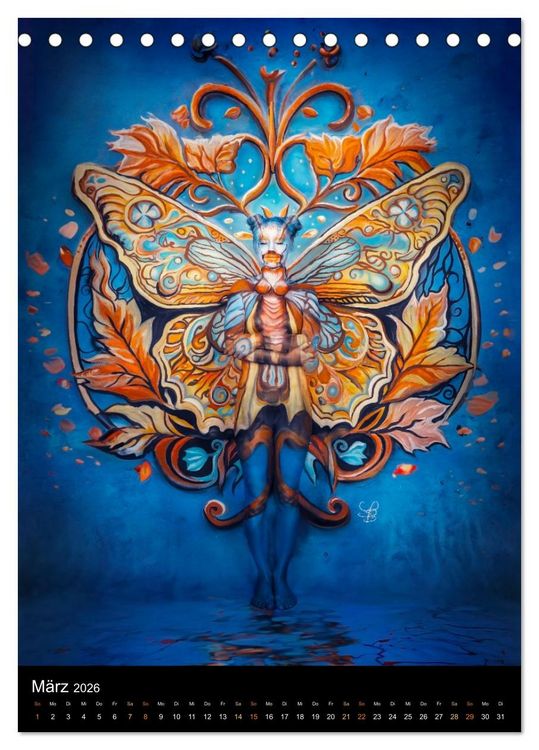 Produktbild: Klangk&ouml;rper - Bodypainting Adventures (Tischkalender 2026 DIN A5 hoch), CALVENDO Monatskalender