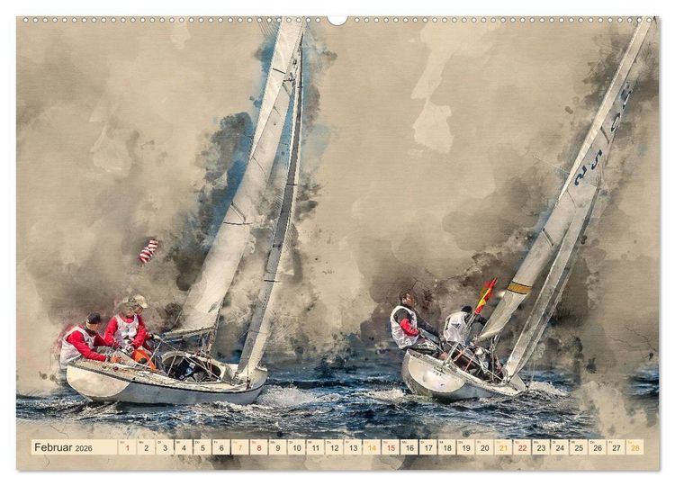 Produktbild: Ich liebe Segeln (hochwertiger Premium Wandkalender 2026 DIN A2 quer), Kunstdruck in Hochglanz
