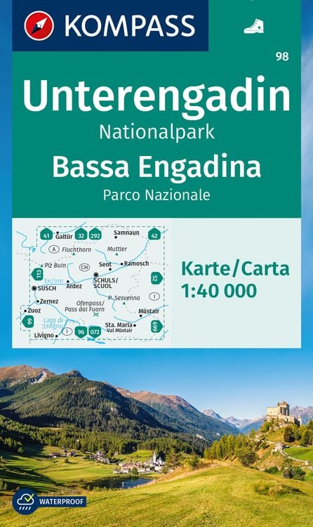 Bild vom Artikel KOMPASS Wanderkarte 98 Unterengadin, Nationalpark / Bassa Engadina, Parco Nazionale 1:40.000 vom Autor 