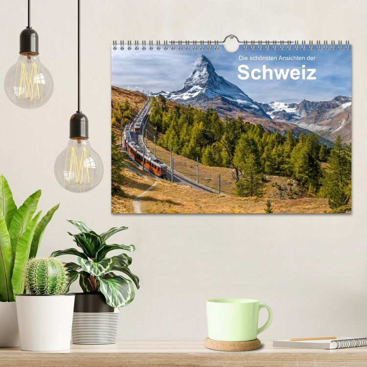 Produktbild: Die sch&ouml;nsten Ansichten der Schweiz (Wandkalender 2026 DIN A4 quer), CALVENDO Monatskalender