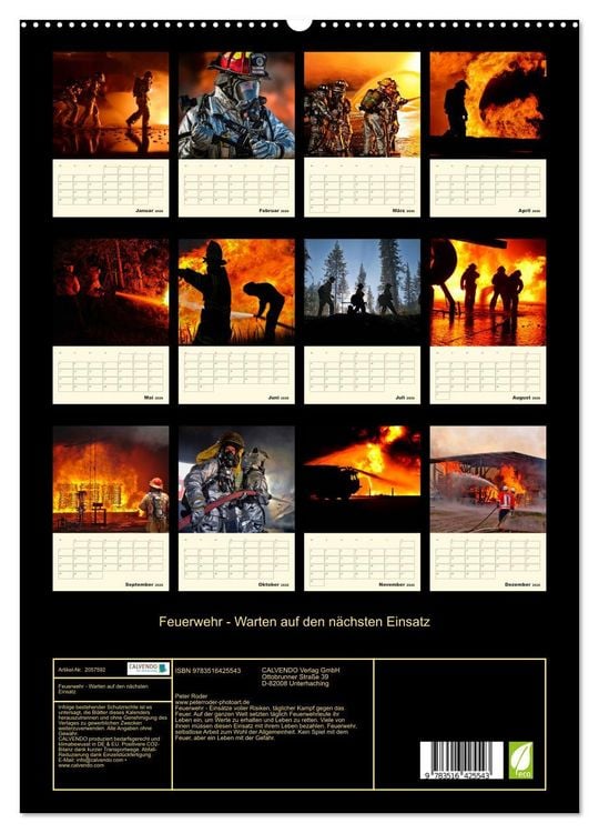 Produktbild: Feuerwehr - Warten auf den n&auml;chsten Einsatz (hochwertiger Premium Wandkalender 2026 DIN A2 hoch), Kunstdruck in Hochglanz