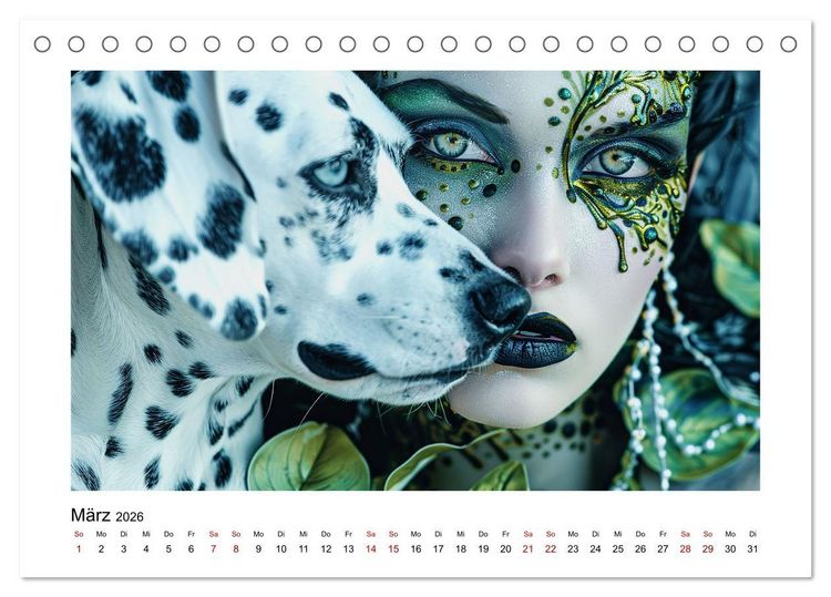 Produktbild: Dalmatinergirls (Tischkalender 2026 DIN A5 quer), CALVENDO Monatskalender