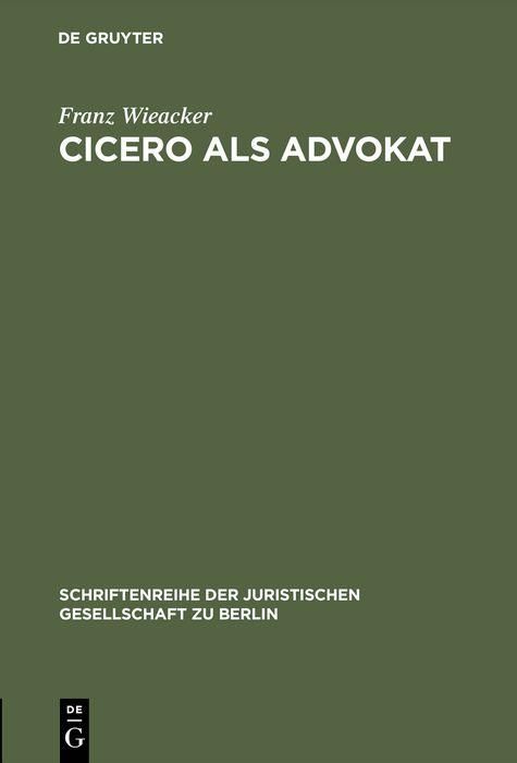 Produktbild: Cicero als Advokat
