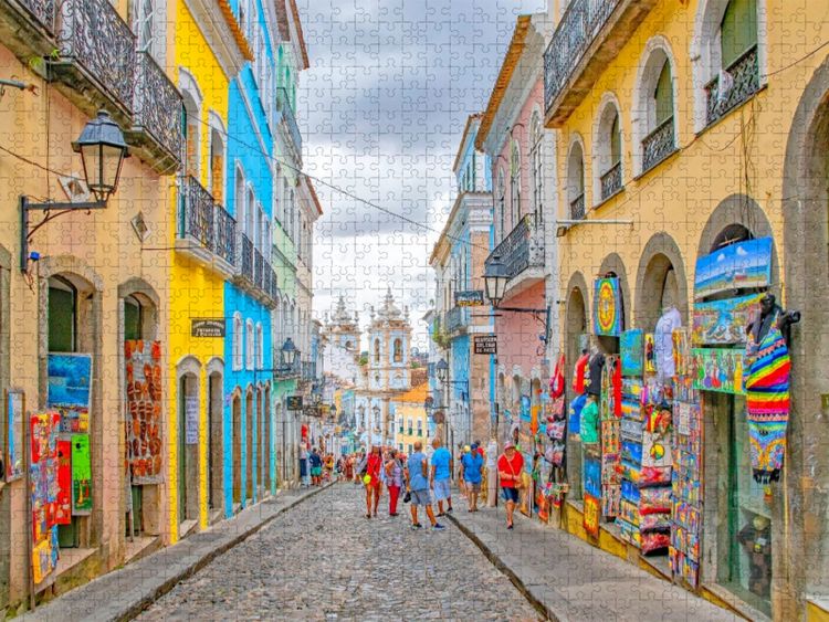 Produktbild: CALVENDO Puzzle Rua Portas do Carmo Salvador, Brasilien | 1000 Teile Lege-Gr&ouml;&szlig;e 64x48cm Foto-Puzzle f&uuml;r gl&uuml;ckliche Stunden