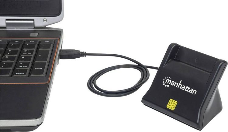 Produktbild: Manhattan 102025 USB-Smartcard/SIM Chipkartenleser