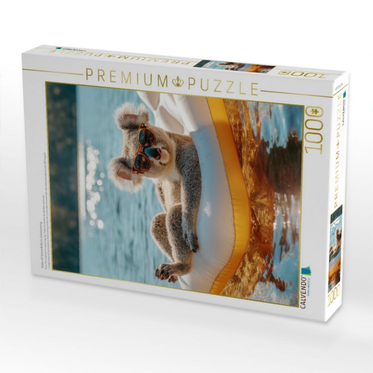 Produktbild: CALVENDO Puzzle Koala mit Sonnenbrille im Schwimmring | 1000 Teile Lege-Gr&ouml;&szlig;e 64x48cm Foto-Puzzle f&uuml;r gl&uuml;ckliche Stunden