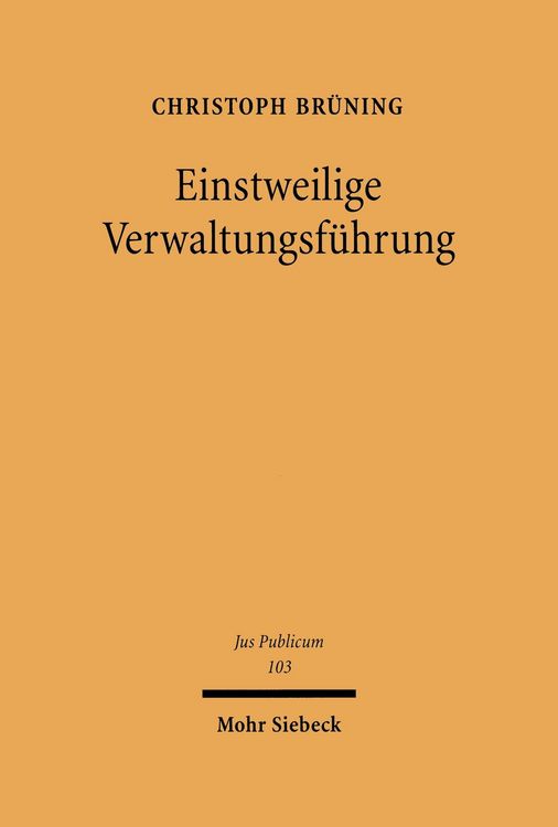 Produktbild: Einstweilige Verwaltungsf&uuml;hrung