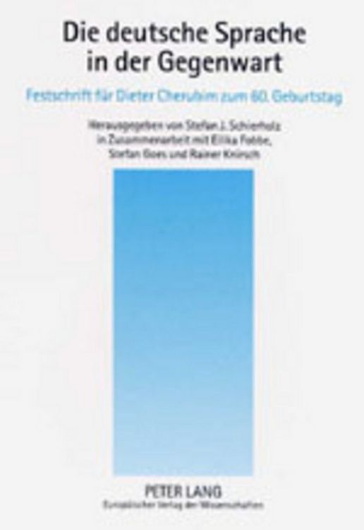 Produktbild: Die deutsche Sprache in der Gegenwart