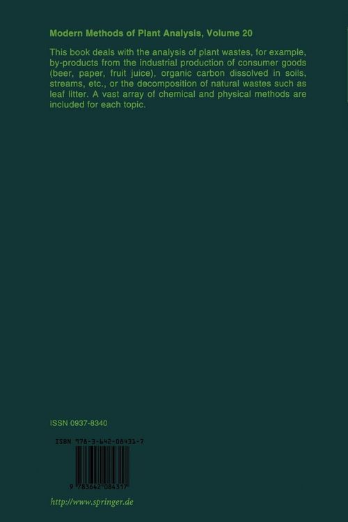 Produktbild: Analysis of Plant Waste Materials