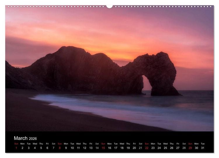 Produktbild: Jurassic Coast South England (High Quality Premium Wall Calendar 2026 DIN A2 landscape),CALVENDO 12 Month Wall Calendar
