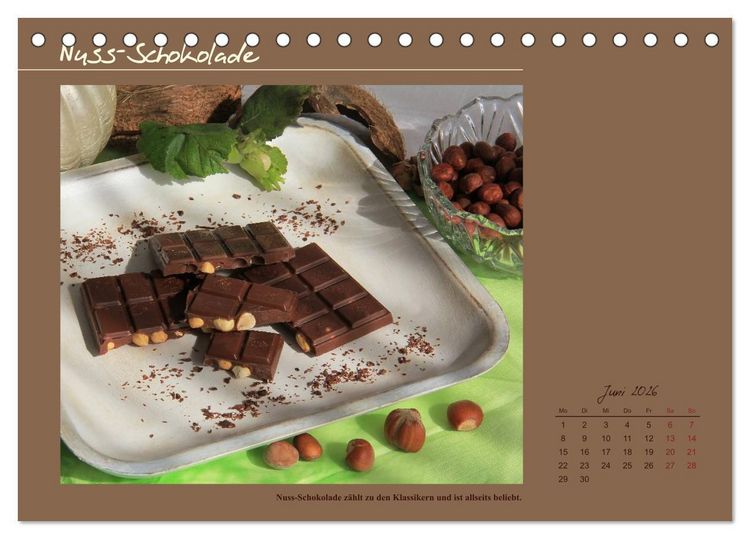 Produktbild: Schokolade - aus der Kakaobohne (Tischkalender 2026 DIN A5 quer), CALVENDO Monatskalender