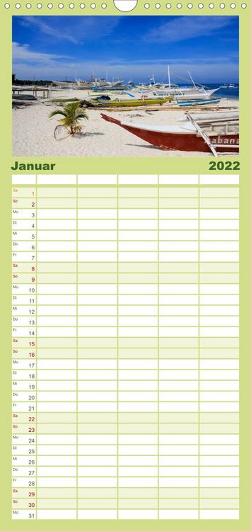Produktbild: Familienplaner Malapascua Island Philippinen (Wandkalender 2022 , 21 cm x 45 cm, hoch)
