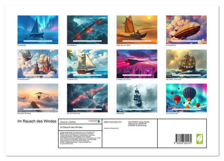 Produktbild: Im Rausch des Windes (hochwertiger Premium Wandkalender 2026 DIN A2 quer), Kunstdruck in Hochglanz