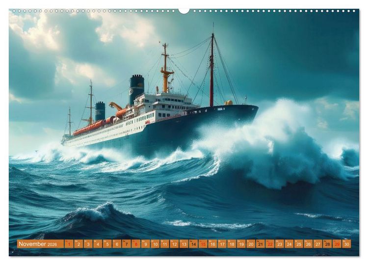 Produktbild: Monsterwellen (hochwertiger Premium Wandkalender 2026 DIN A2 quer), Kunstdruck in Hochglanz