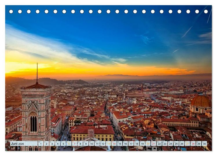Produktbild: Florenz - Sch&ouml;nheit in der Toskana (Tischkalender 2026 DIN A5 quer), CALVENDO Monatskalender