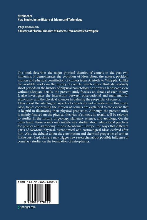 Produktbild: A History of Physical Theories of Comets, From Aristotle to Whipple