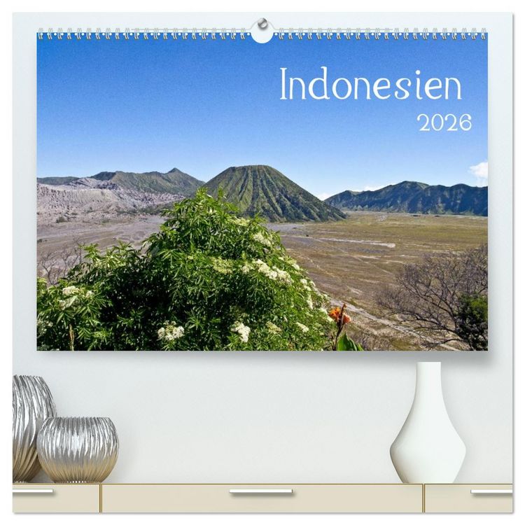 Produktbild: Indonesien (hochwertiger Premium Wandkalender 2026 DIN A2 quer), Kunstdruck in Hochglanz