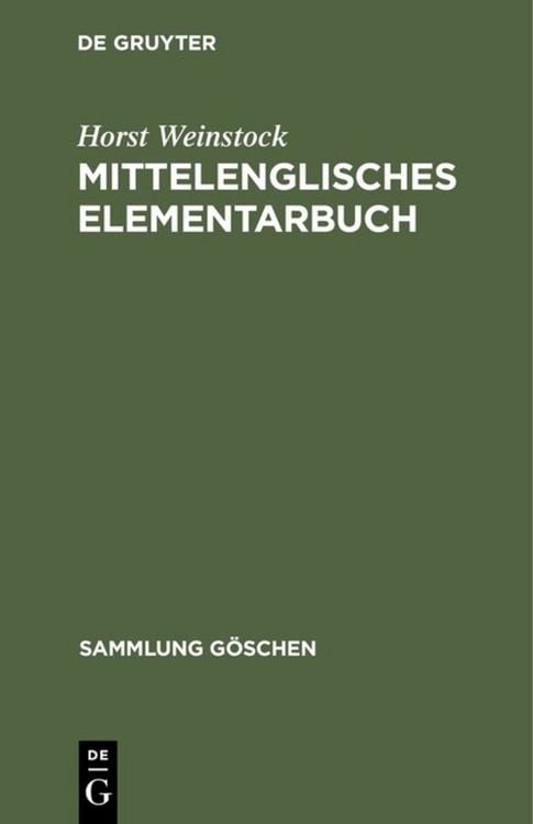Produktbild: Mittelenglisches Elementarbuch