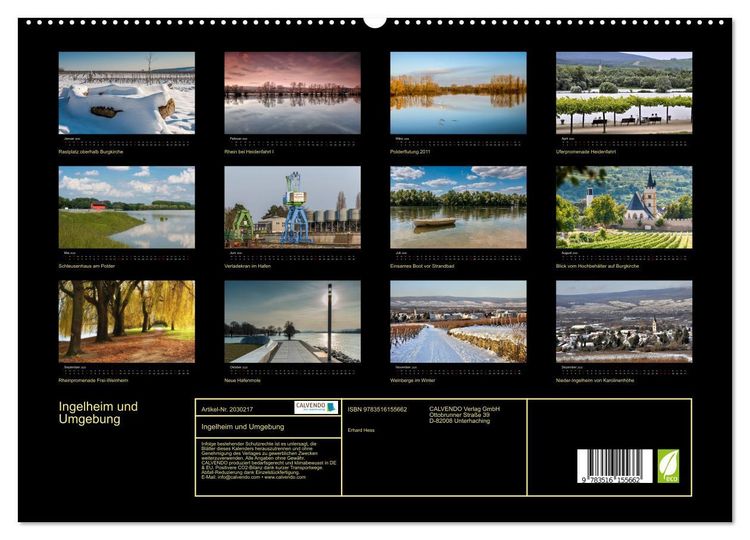 Produktbild: Ingelheim und Umgebung (hochwertiger Premium Wandkalender 2026 DIN A2 quer), Kunstdruck in Hochglanz