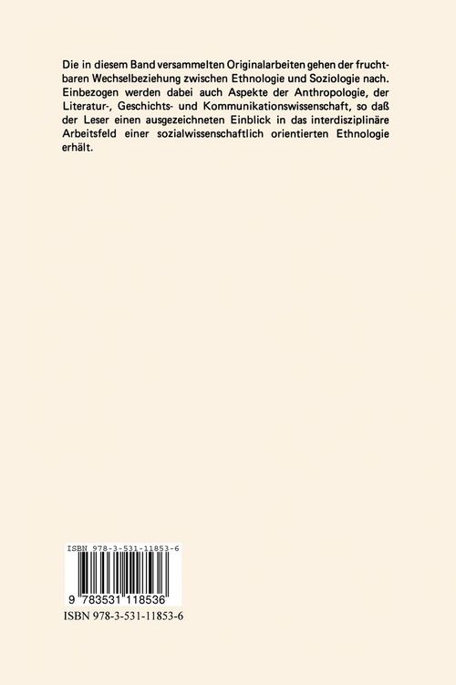 Produktbild: Soziologie und Ethnologie