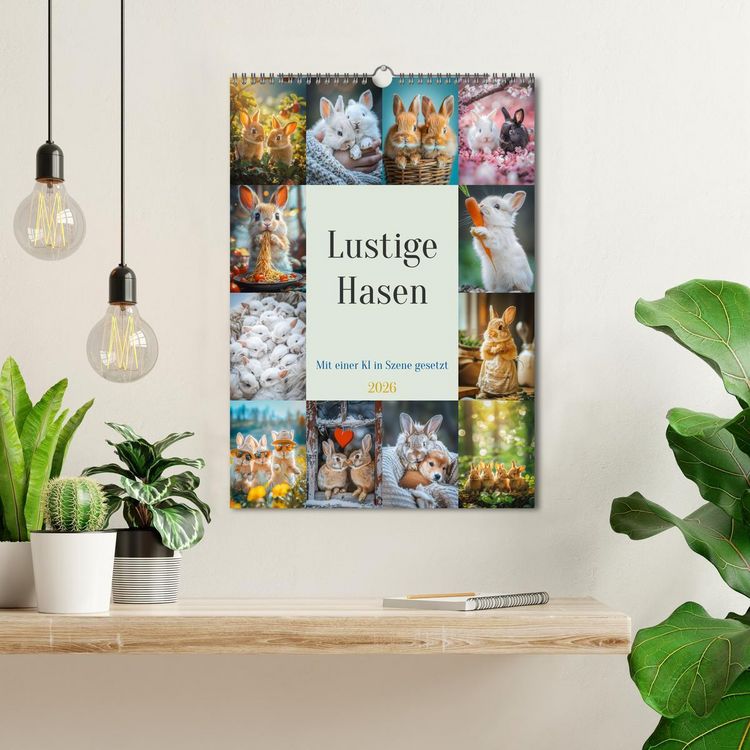 Produktbild: Lustige Hasen (Wandkalender 2026 DIN A3 hoch), CALVENDO Monatskalender