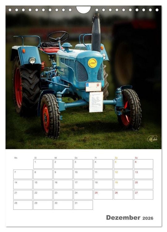 Produktbild: Oldtimer - mein Trecker (Wandkalender 2026 DIN A4 hoch), CALVENDO Monatskalender