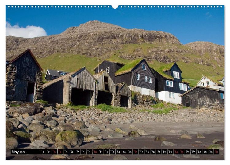 Produktbild: Faroe Islands / UK-Version (High Quality Premium Wall Calendar 2026 DIN A2 landscape),CALVENDO 12 Month Wall Calendar