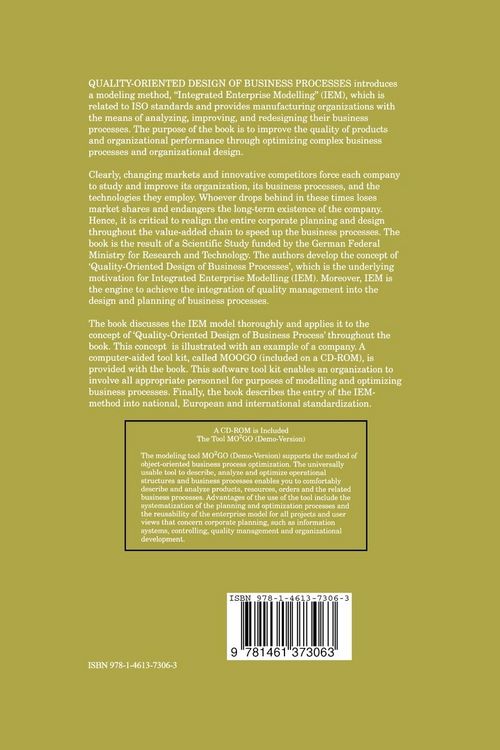 Produktbild: Quality-Oriented Design of Business Processes