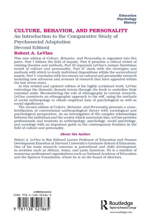 Produktbild: Culture, Behavior, and Personality