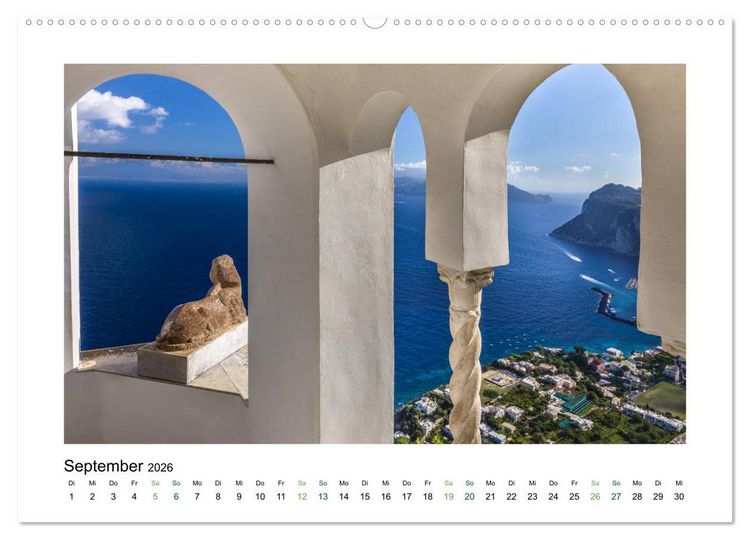 Produktbild: Sehnsuchtsinseln Capri und Ischia (hochwertiger Premium Wandkalender 2026 DIN A2 quer), Kunstdruck in Hochglanz