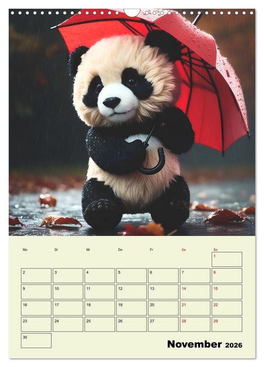 Produktbild: Ein pandastarkes Jahr - Flauschige Pandab&auml;ren zum Verlieben (Wandkalender 2026 DIN A3 hoch), CALVENDO Monatskalender