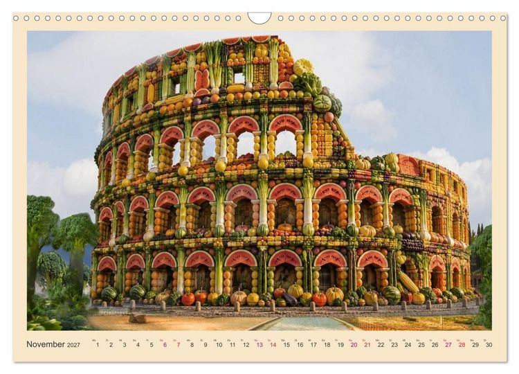 Produktbild: Historische Reiseziele f&uuml;r Vegetarier (Wandkalender 2027 DIN A3 quer), CALVENDO Monatskalender