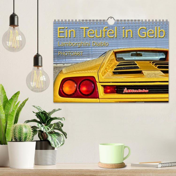 Produktbild: Ein Teufel in Gelb Lamborghini Diablo PHOTOART (Wandkalender 2025 DIN A4 quer), CALVENDO Monatskalender